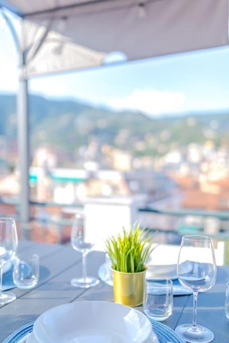 Portofino - Appartamento Vista Mare - Rooftop Terrazzo - In Centro Citta - Free Wifi Rapallo Eksteriør bilde